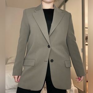 Grey Oversized Single Breasted Zara Blazer